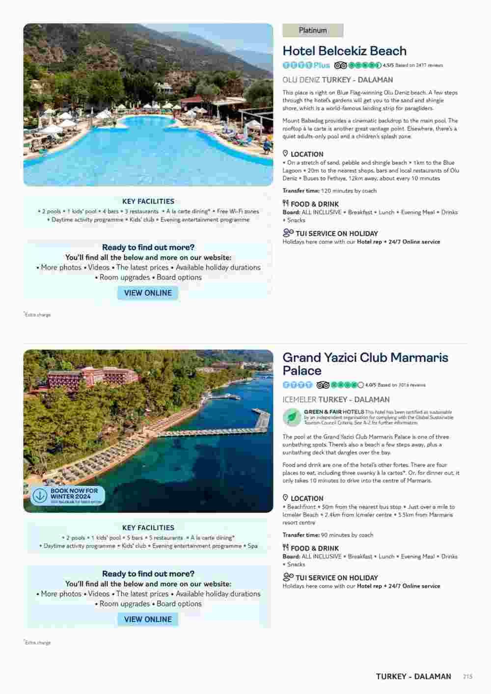 Tui offers valid from 10/11/2023 - Page 215.