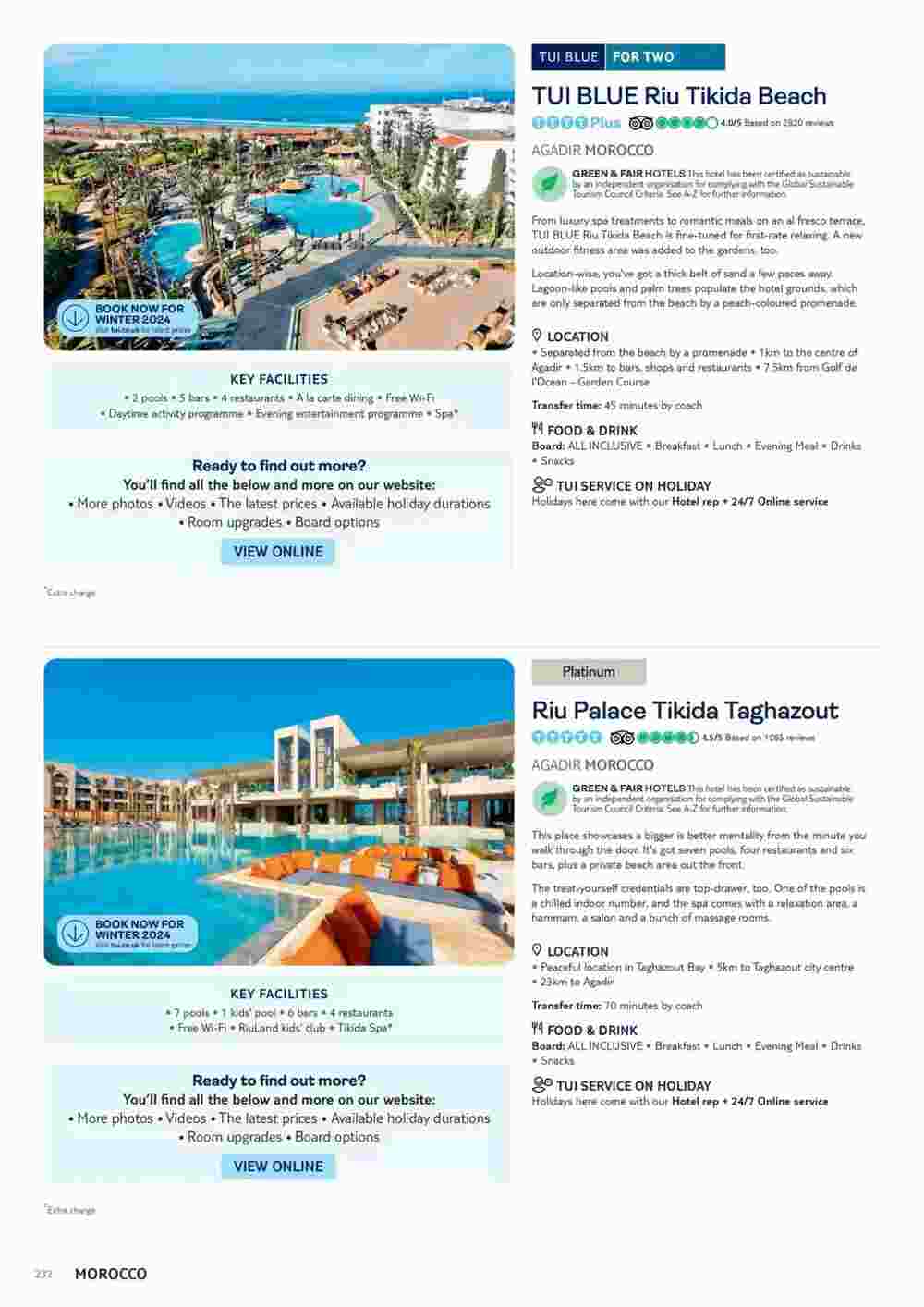 Tui offers valid from 10/11/2023 - Page 232.
