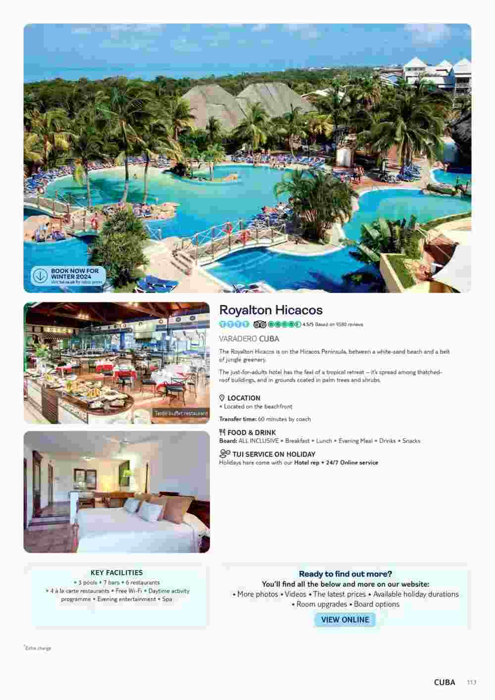 Tui offers valid from 10/11/2023 - Page 113.