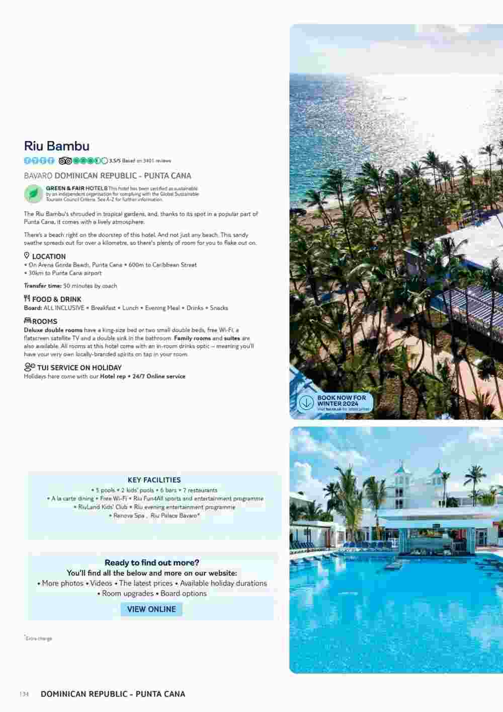 Tui offers valid from 10/11/2023 - Page 134.
