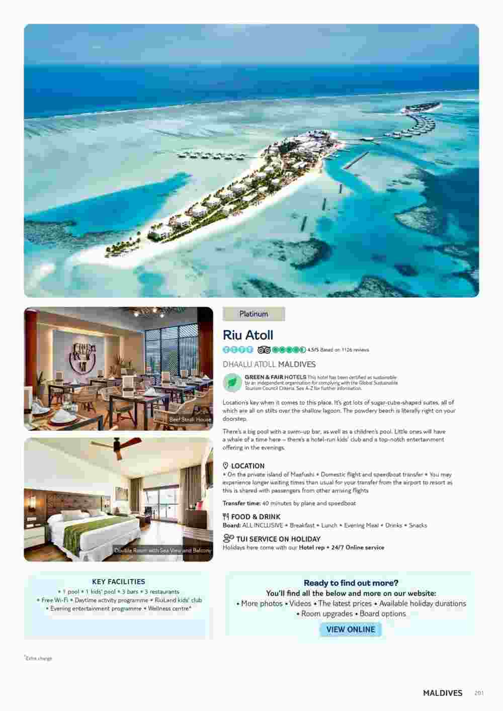 Tui offers valid from 10/11/2023 - Page 201.