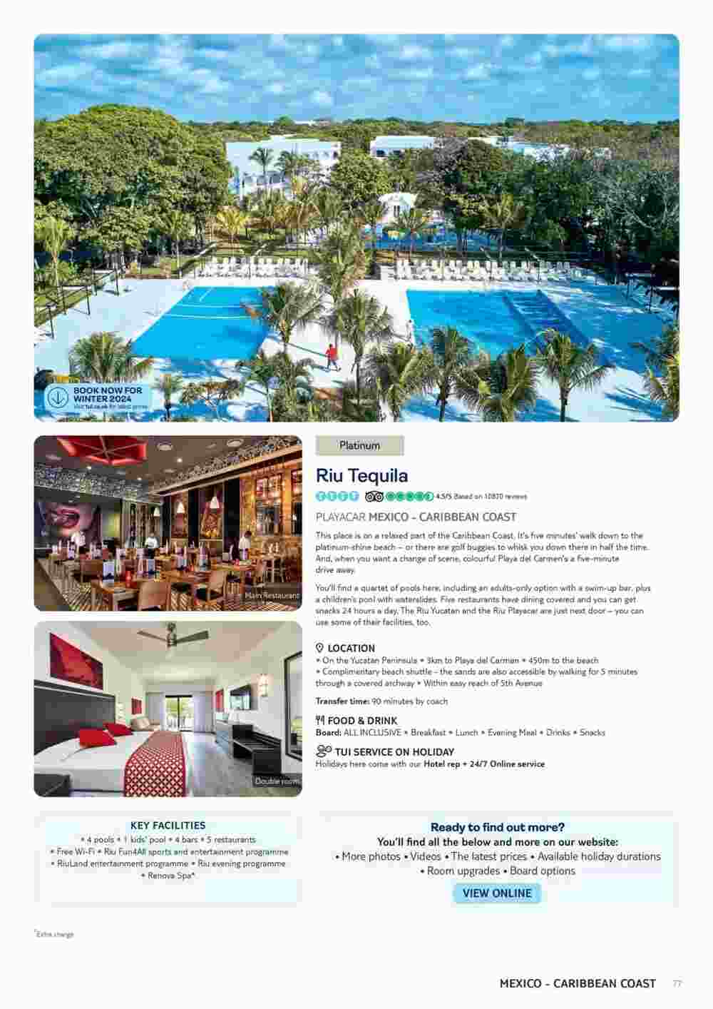 Tui offers valid from 10/11/2023 - Page 77.