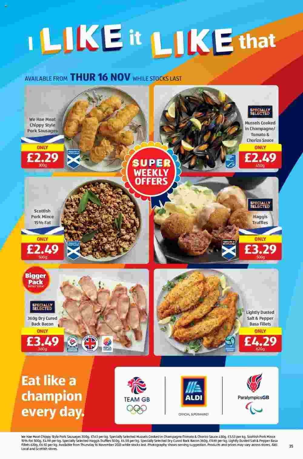 Aldi offers valid from 16/11/2023 - Page 35.