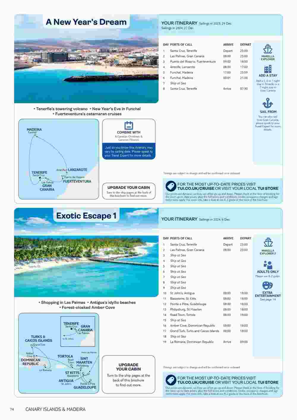 Tui offers valid from 17/11/2023 - Page 74.