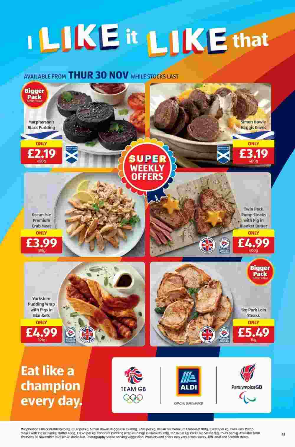 Aldi offers valid from 22/11/2023 - Page 35.