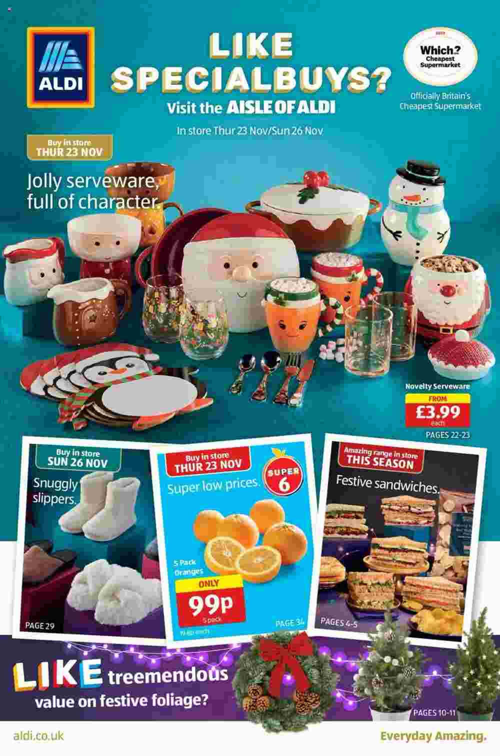 Aldi offers valid from 23/11/2023 - Page 1.