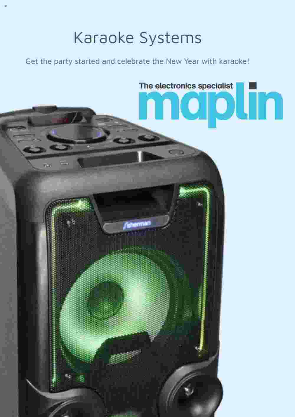 Maplin offers valid from 22/12/2023 - Page 1.