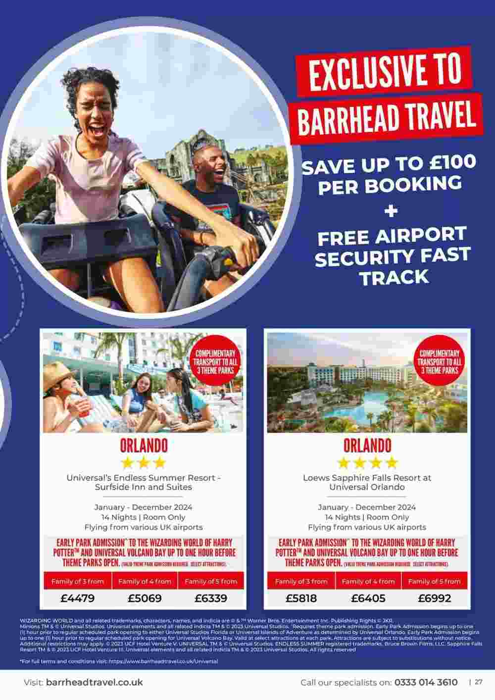 Barrhead Travel offers valid from 11/01/2024 - Page 27.