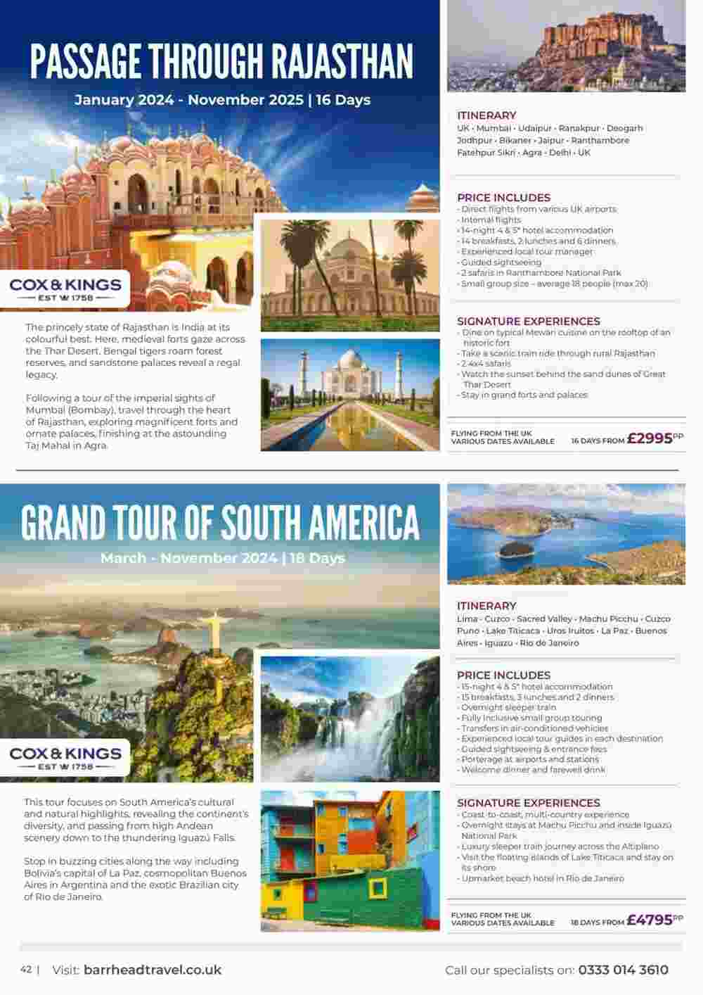 Barrhead Travel offers valid from 11/01/2024 - Page 42.