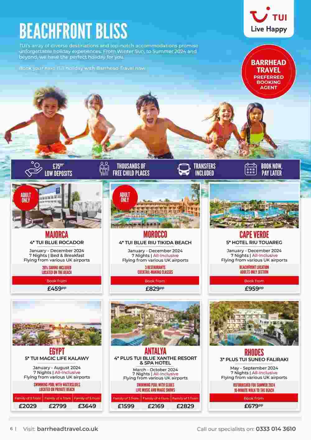 Barrhead Travel offers valid from 11/01/2024 - Page 6.