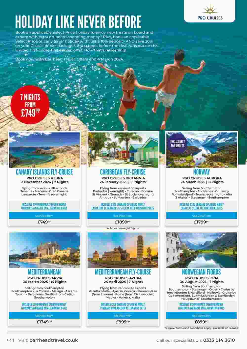 Barrhead Travel offers valid from 11/01/2024 - Page 62.