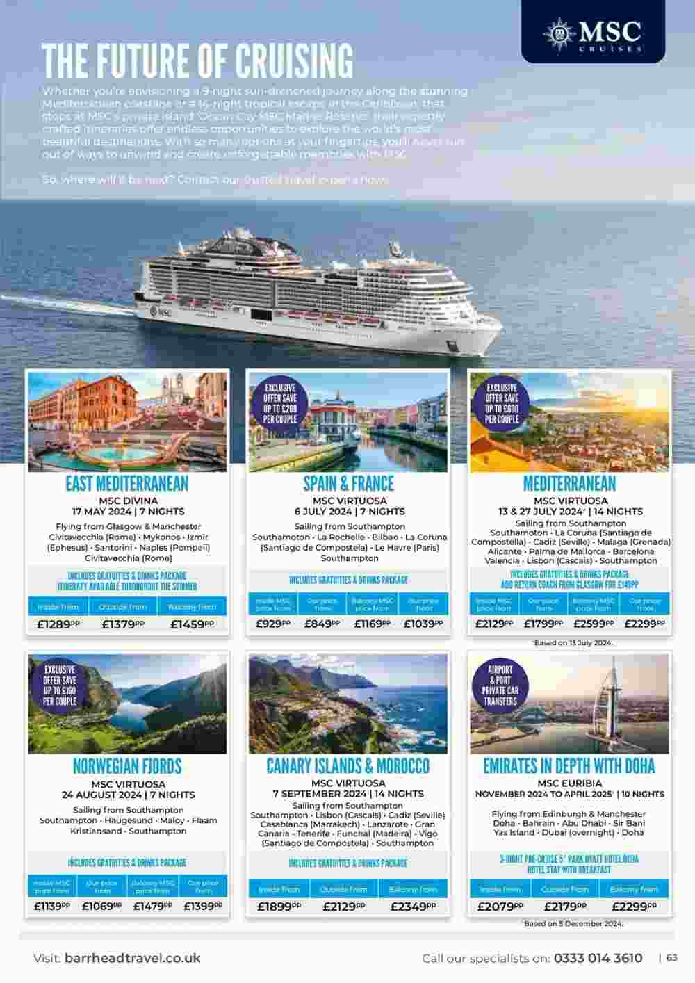 Barrhead Travel offers valid from 11/01/2024 - Page 63.