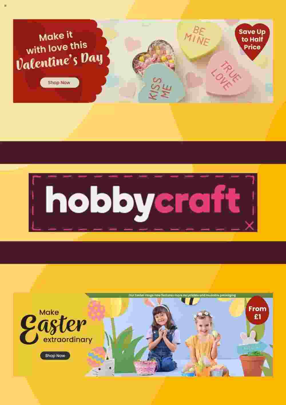 Hobbycraft offers valid from 29/01/2024 - Page 1.