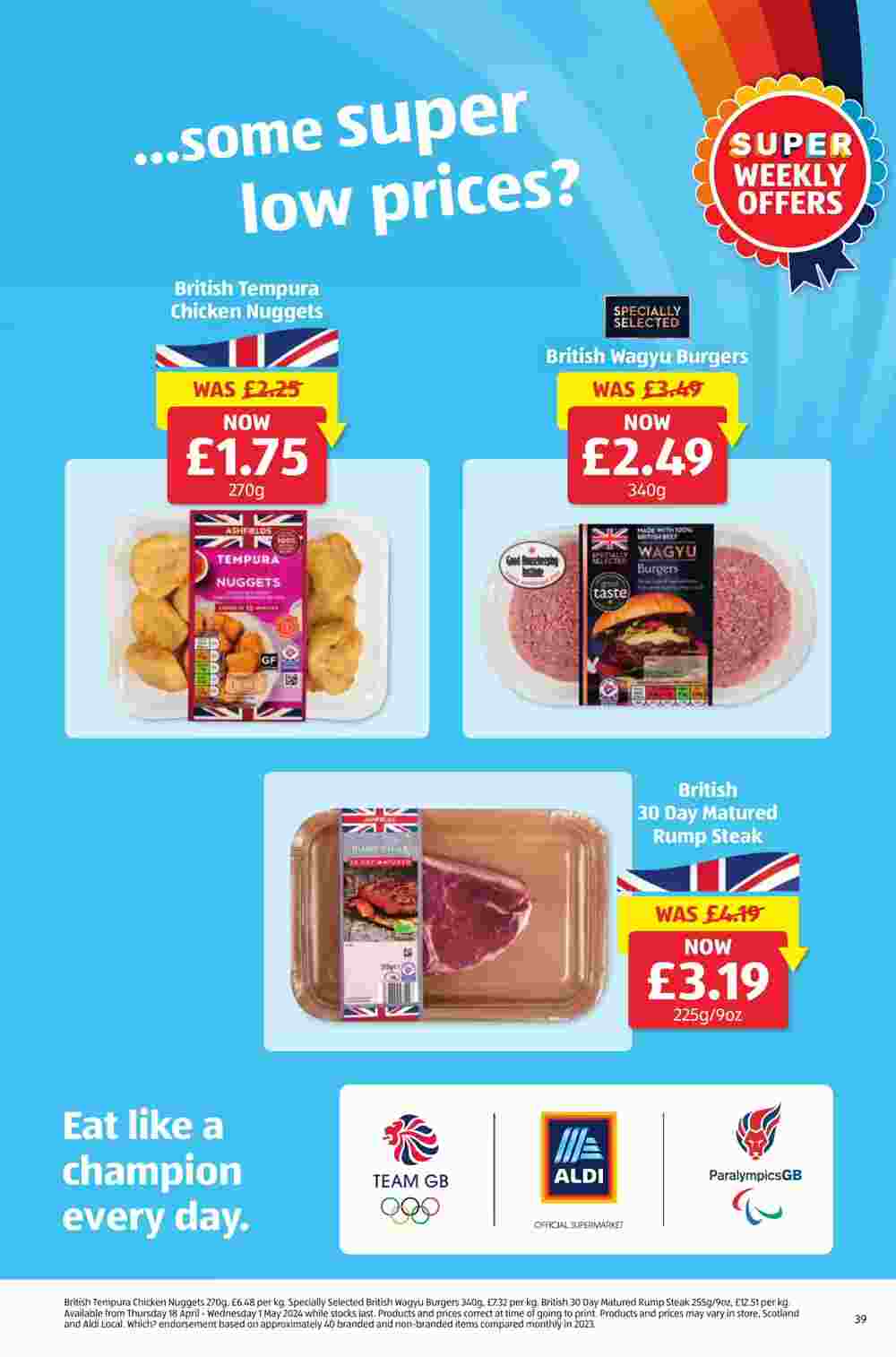 Aldi offers valid from 25/04/2024 - Page 39.