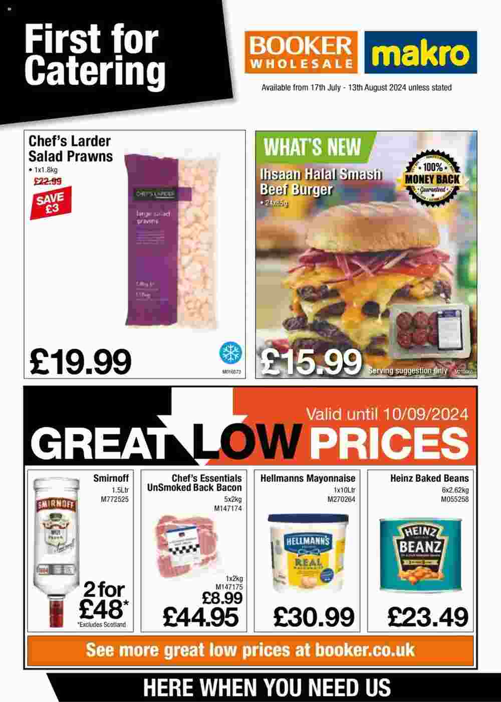 Booker Wholesale offers valid from 17/07/2024 - Page 1.