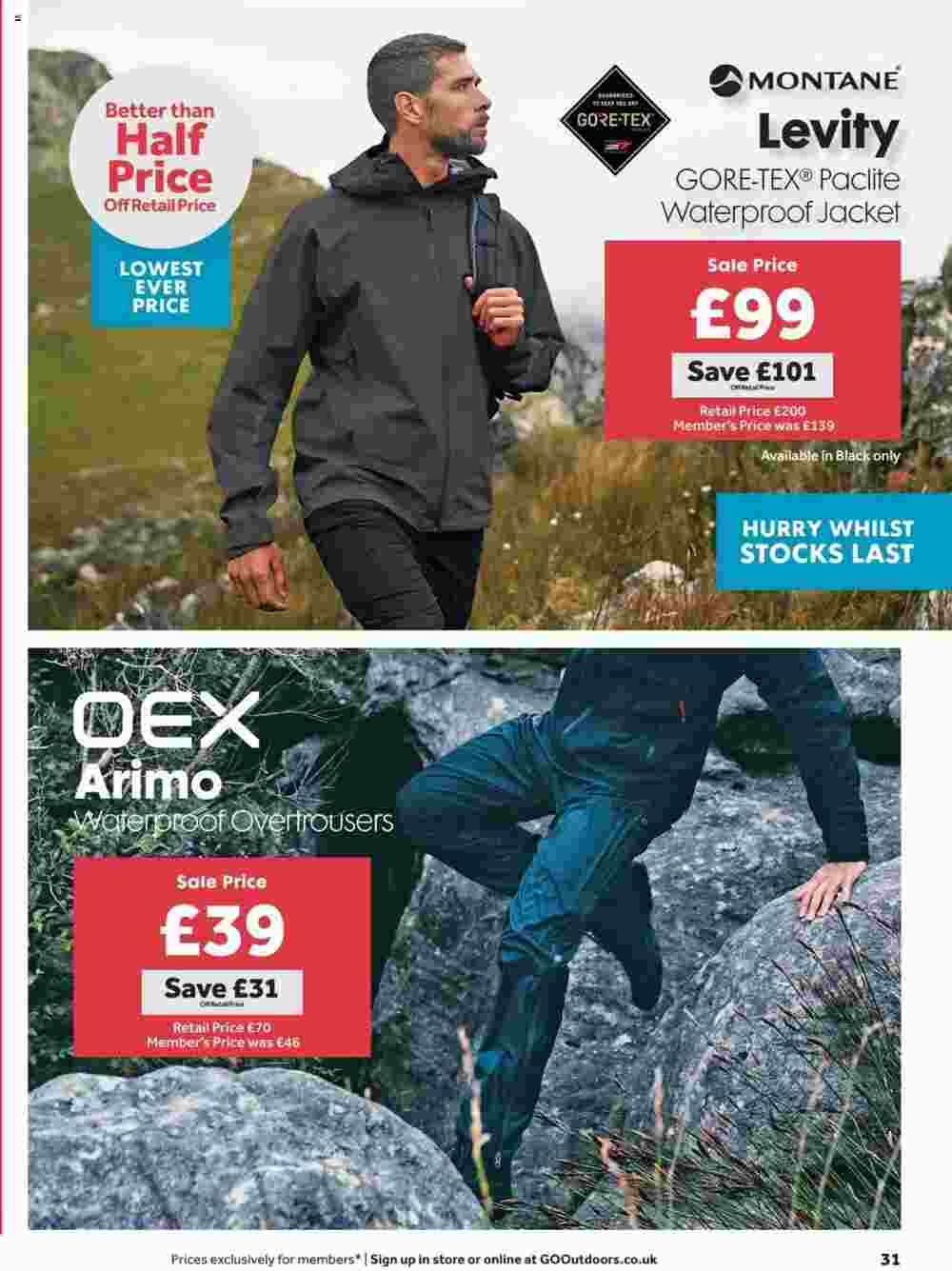 GO Outdoors offers valid from 23/07/2024 - Page 31.