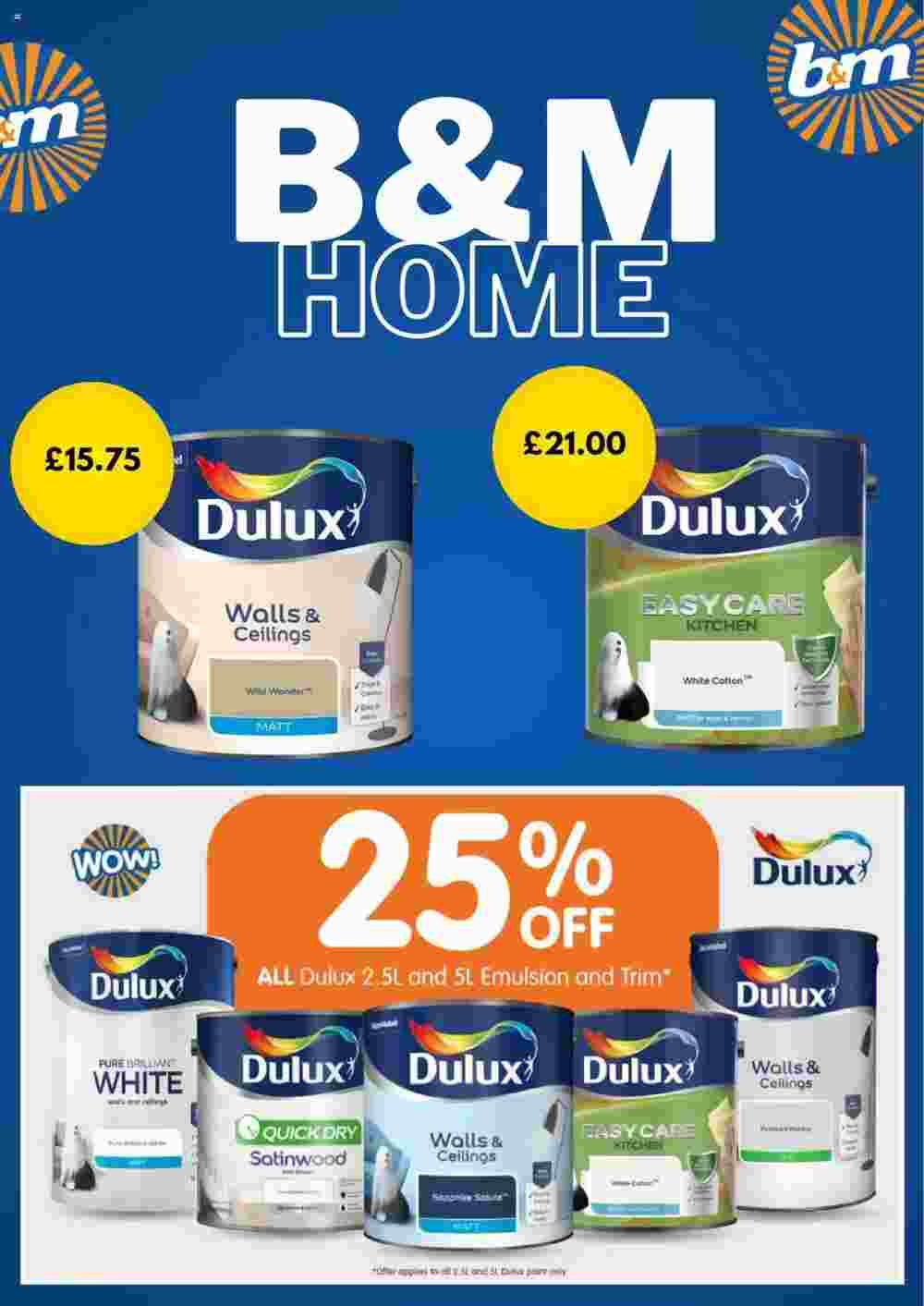 B&M Stores offers valid from 25/09/2024 - Page 1.