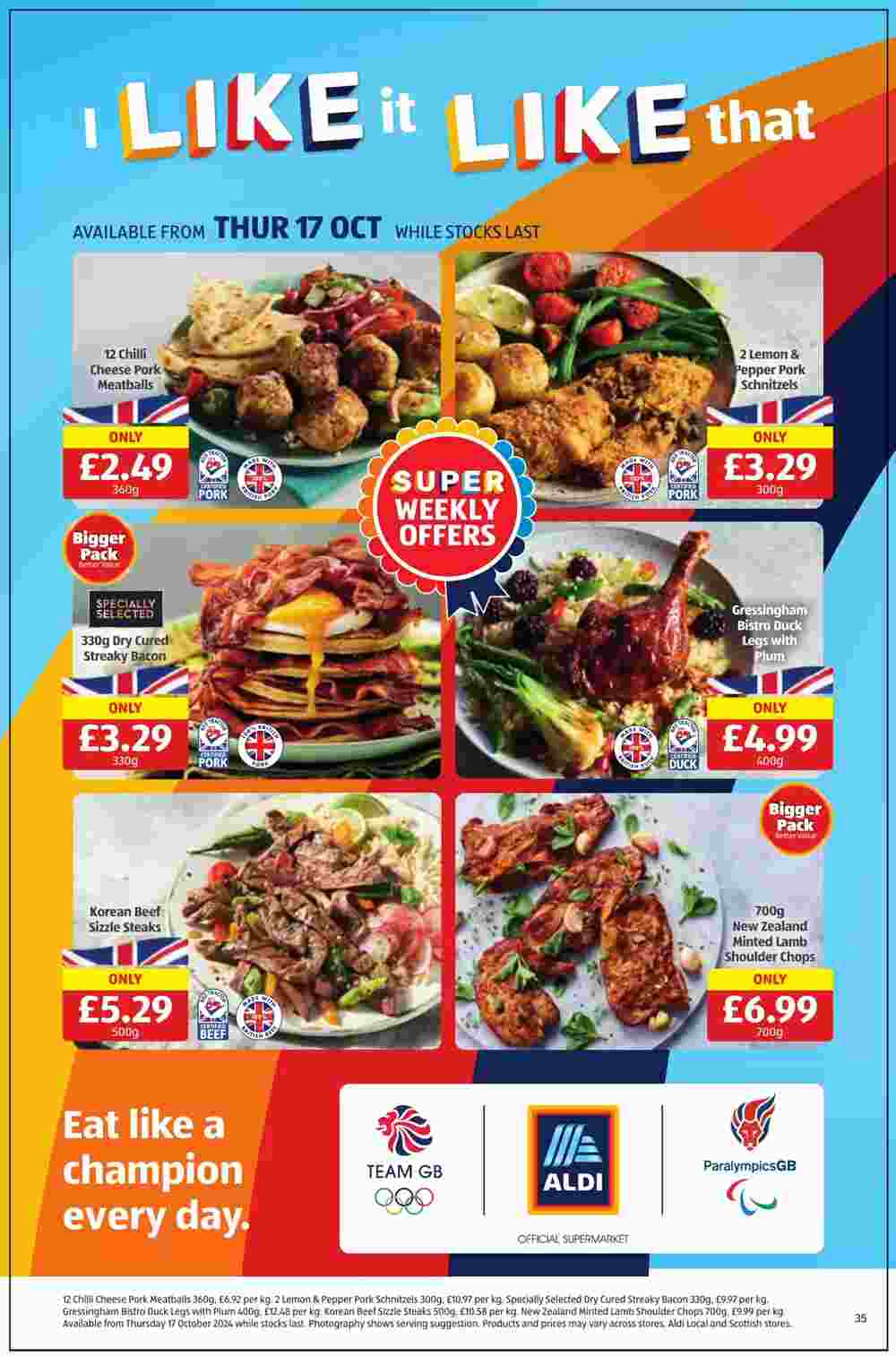 Aldi offers valid from 17/10/2024 - Page 35.