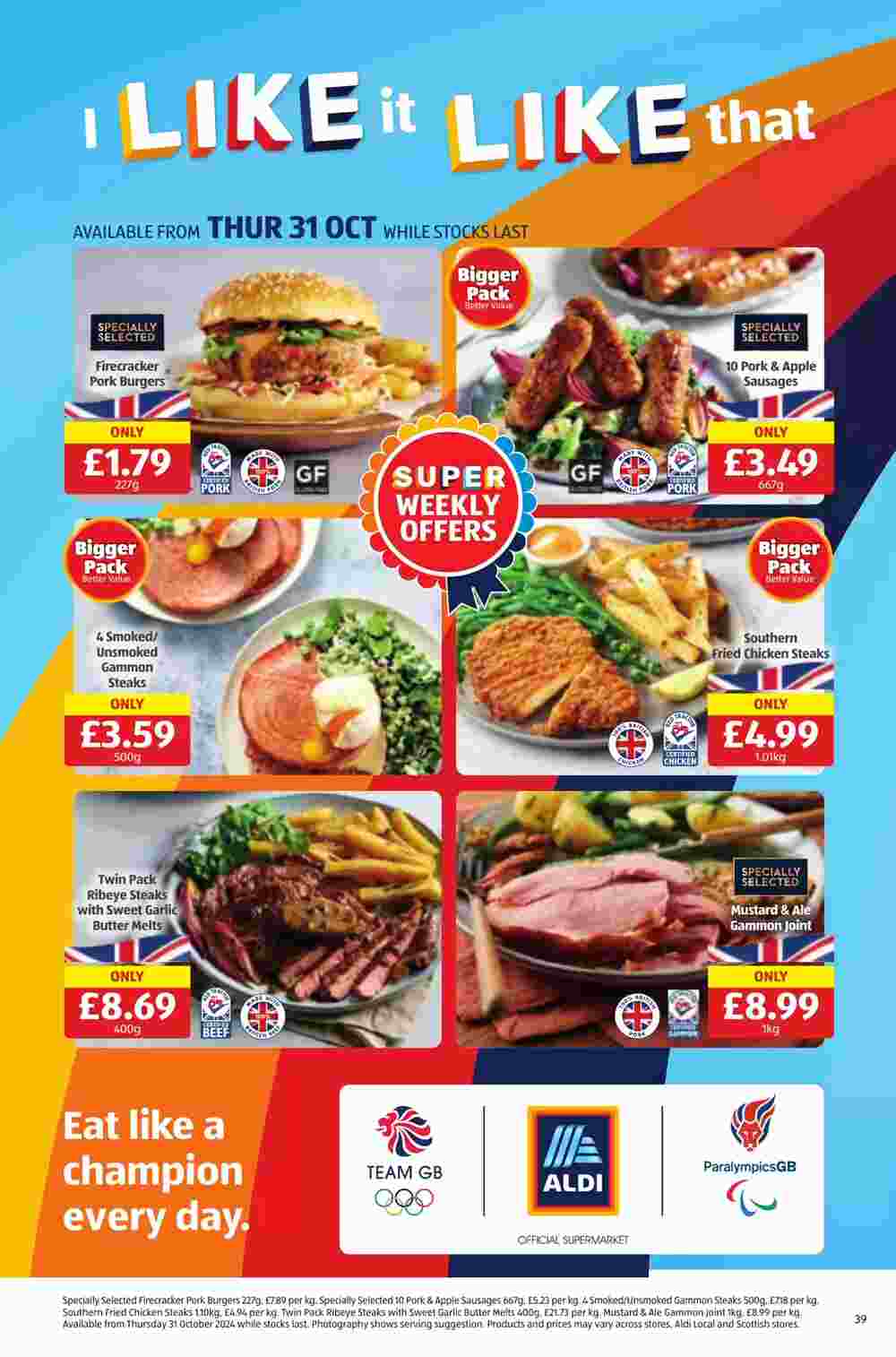 Aldi offers valid from 31/10/2024 - Page 39.