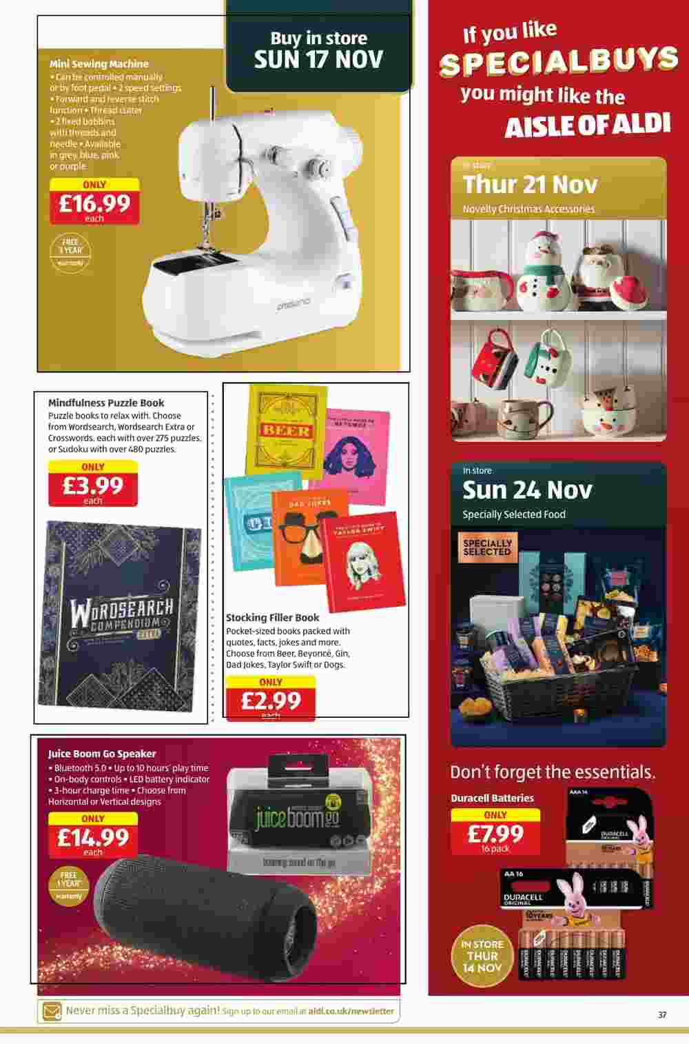 Aldi offers valid from 14/11/2024 - Page 37.