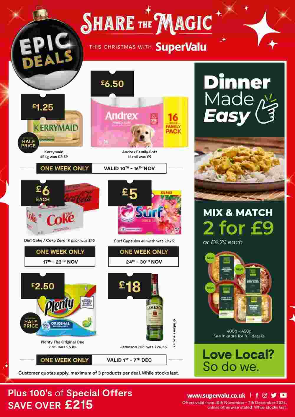 SuperValu offers valid from 27/11/2024 - Page 1.