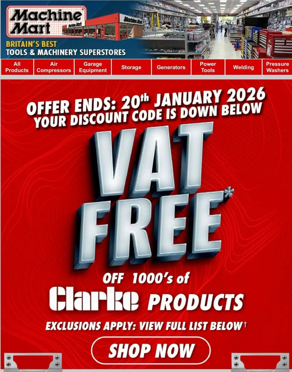 Machine Mart offers valid from 12/01/2026 - Page 1.