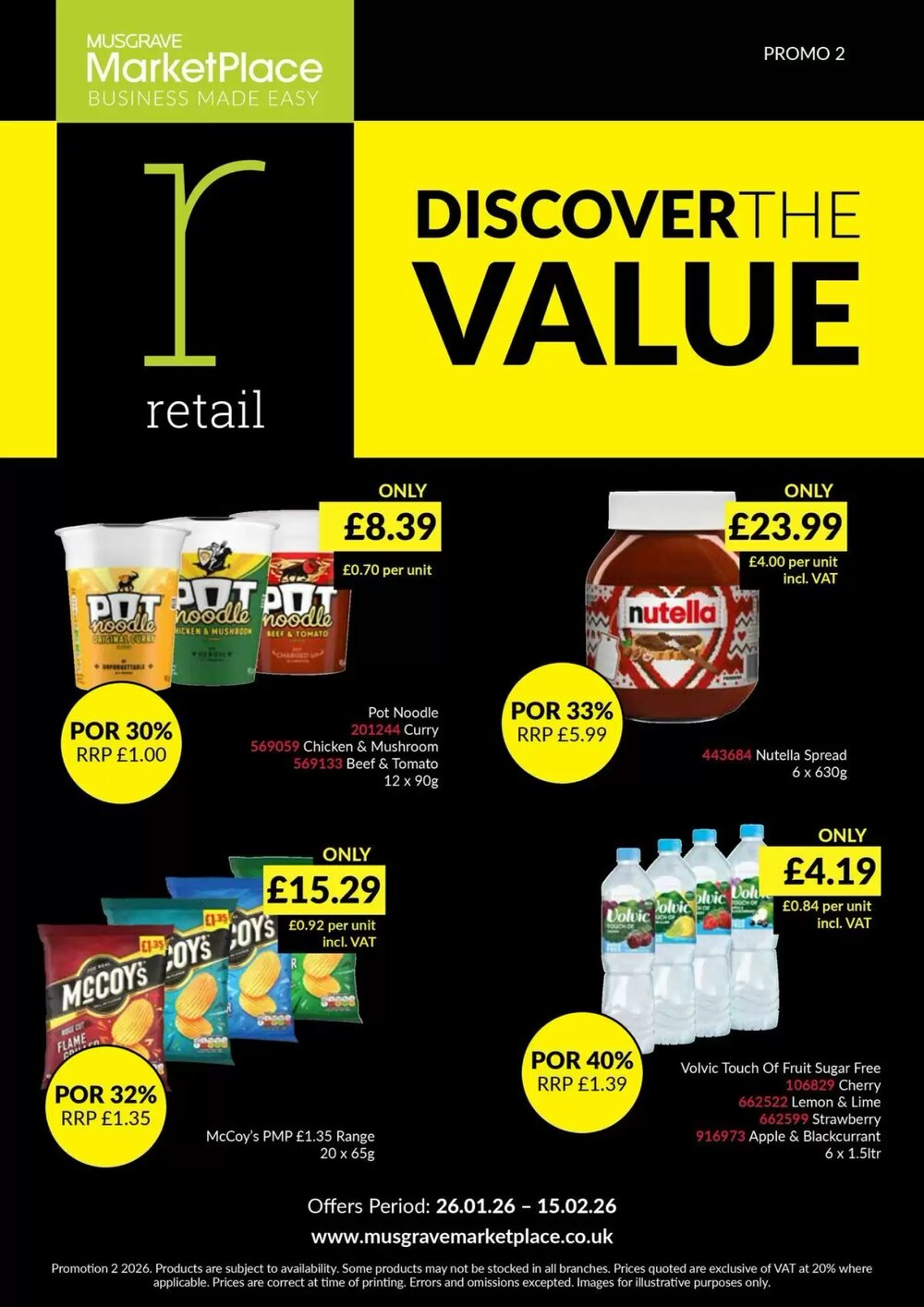 Musgrave MarketPlace offers valid from 26/01/2026 - Page 1.