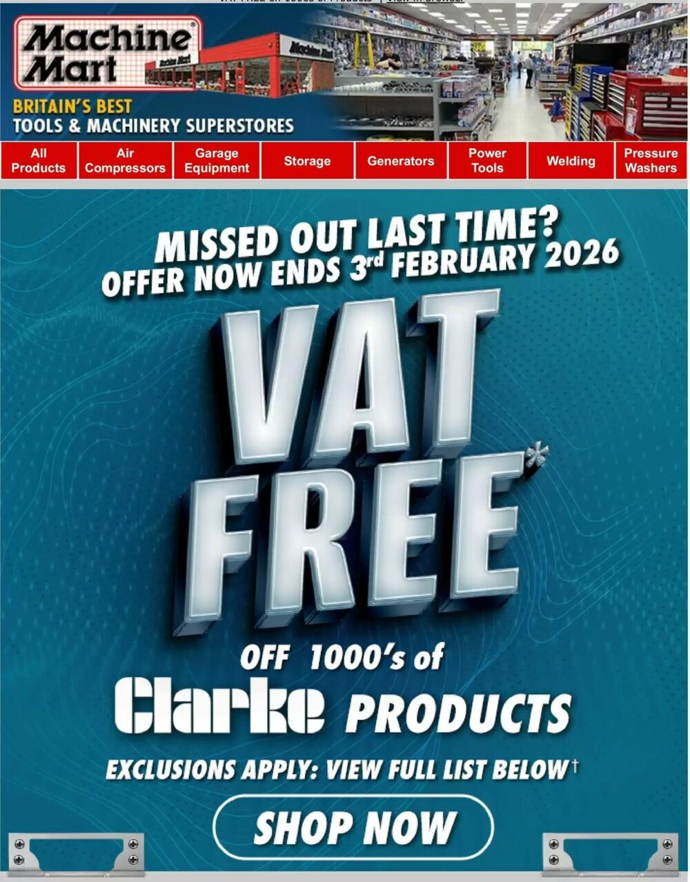 Machine Mart offers valid from 26/01/2026 - Page 1.