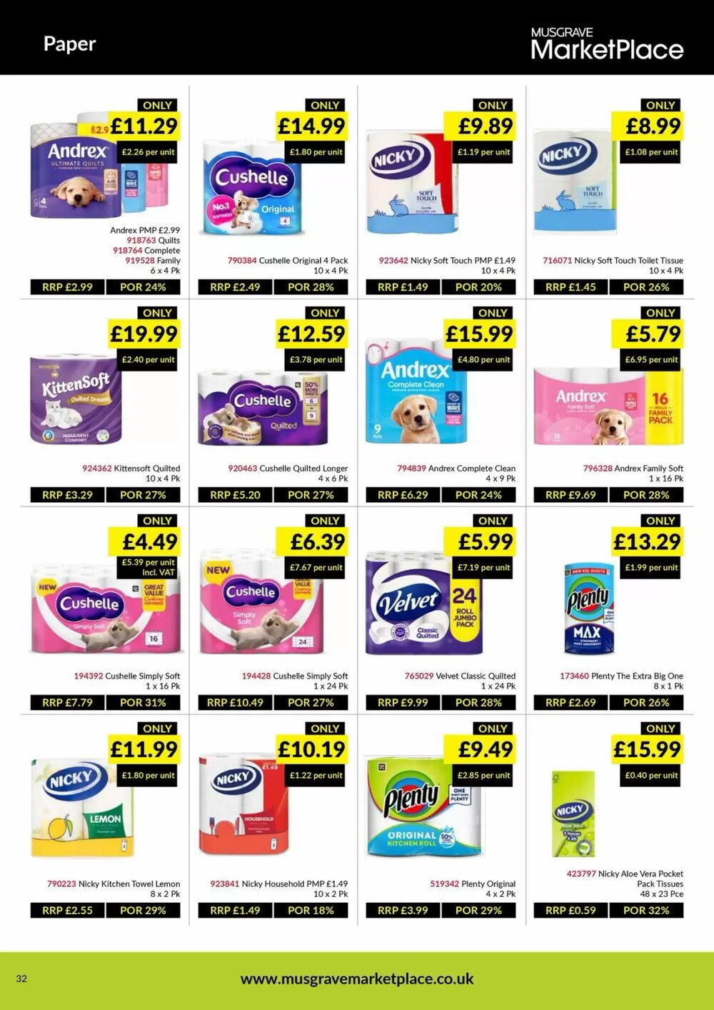 Musgrave MarketPlace offers valid from 09/03/2026 - Page 32.