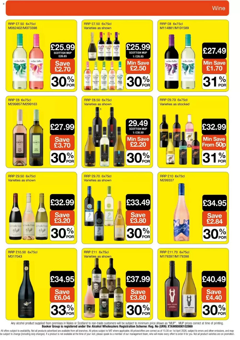 Booker Wholesale offers valid from 22/04/2026 - Page 15.