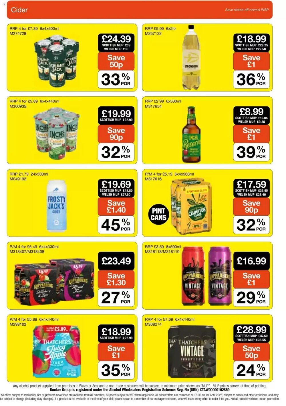 Booker Wholesale offers valid from 22/04/2026 - Page 20.