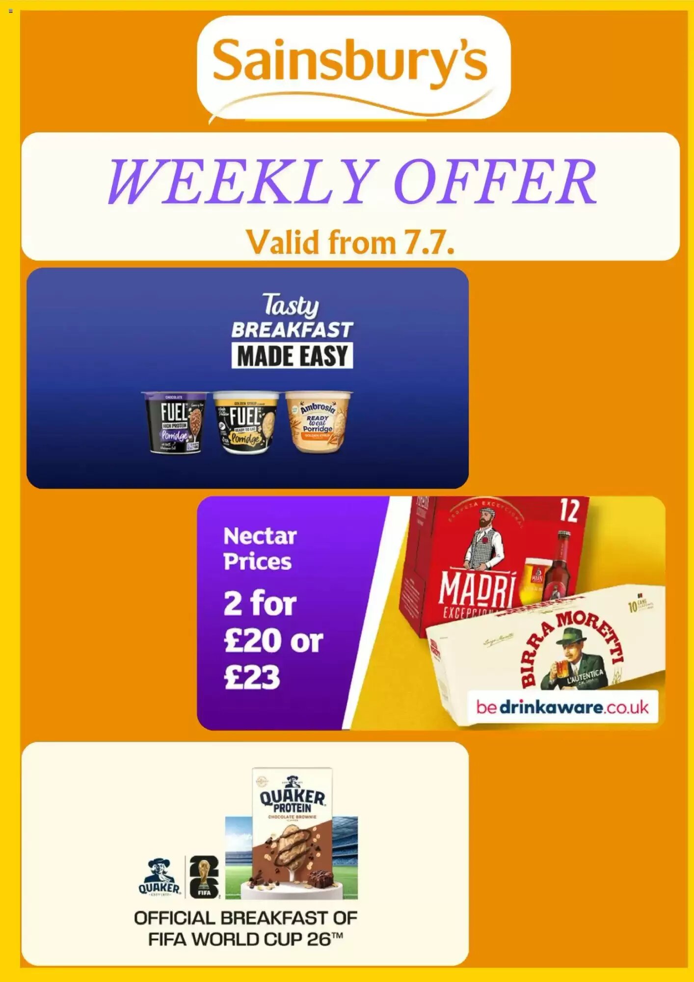 Sainsbury's offers valid from 07/07/2026 - Page 1.