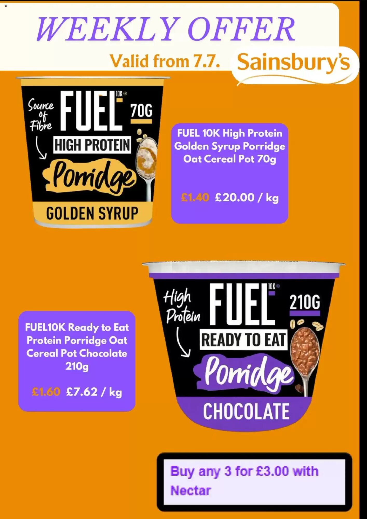 Sainsbury's offers valid from 07/07/2026 - Page 3.