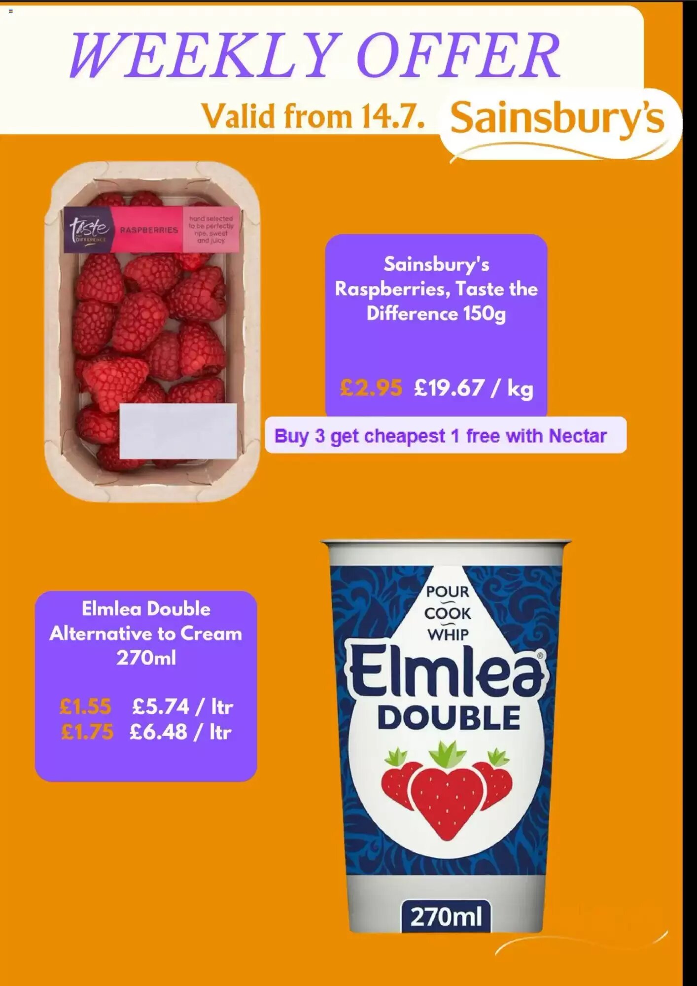 Sainsbury's offers valid from 14/07/2026 - Page 3.