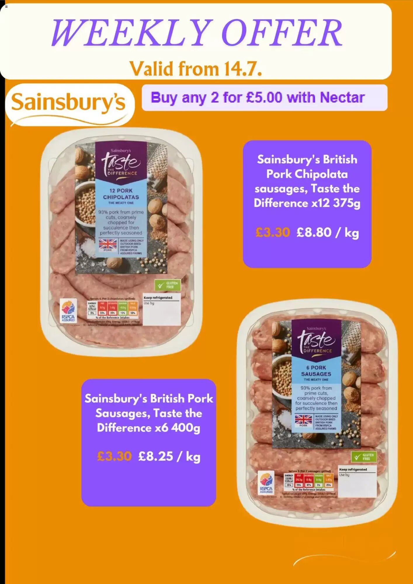 Sainsbury's offers valid from 14/07/2026 - Page 4.