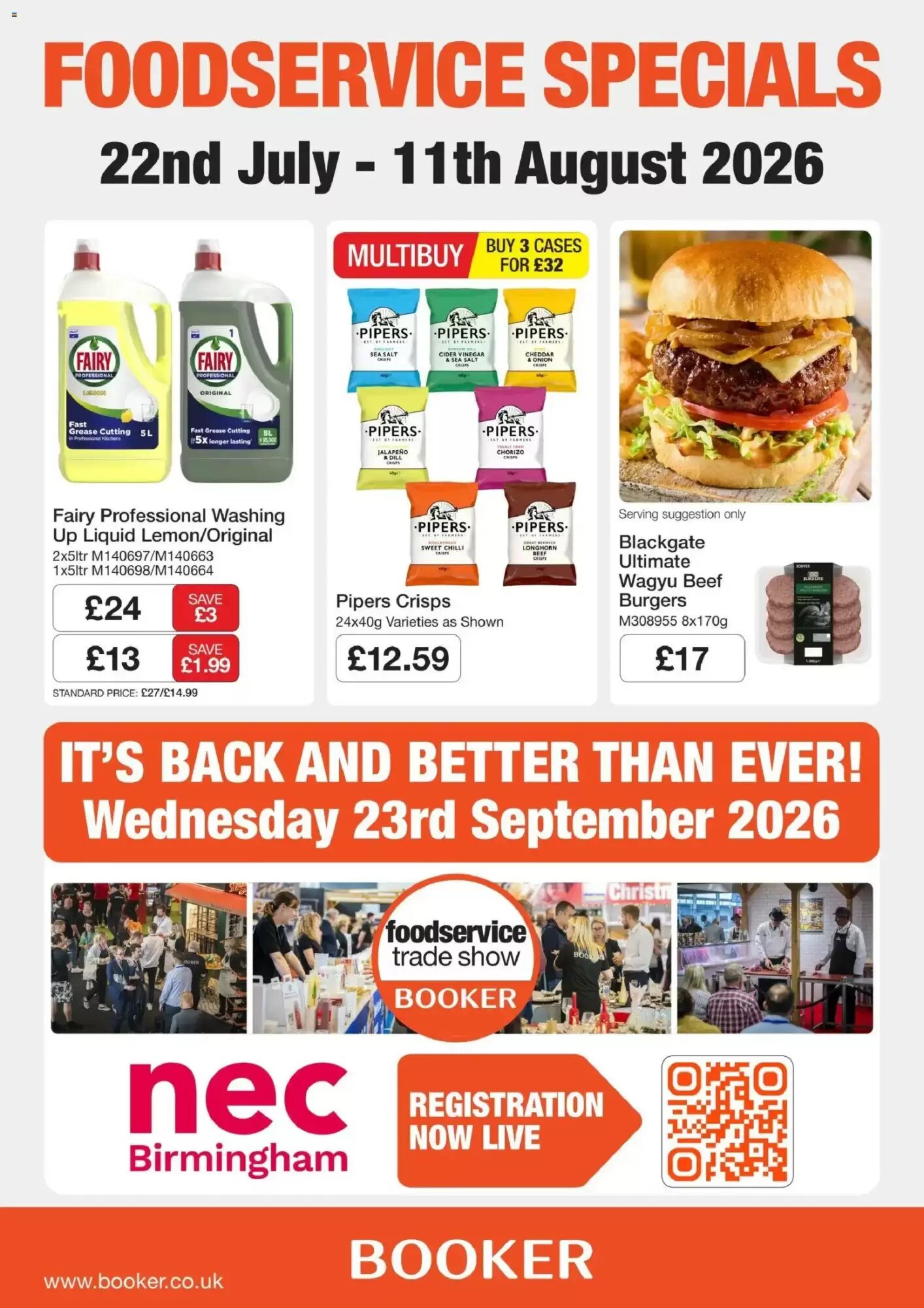 Booker Wholesale offers valid from 22/07/2026 - Page 1.