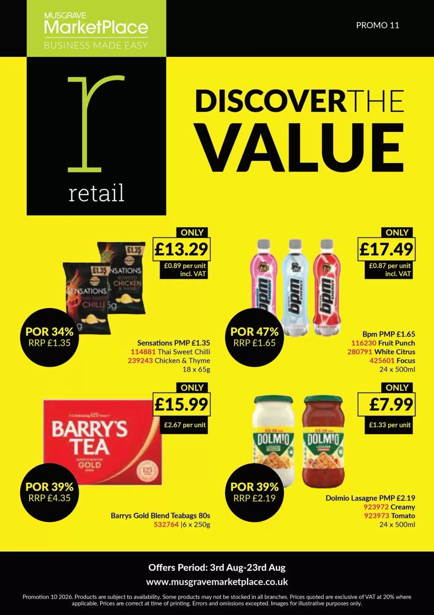 Musgrave MarketPlace offers valid from 03/08/2026 - Page 1.