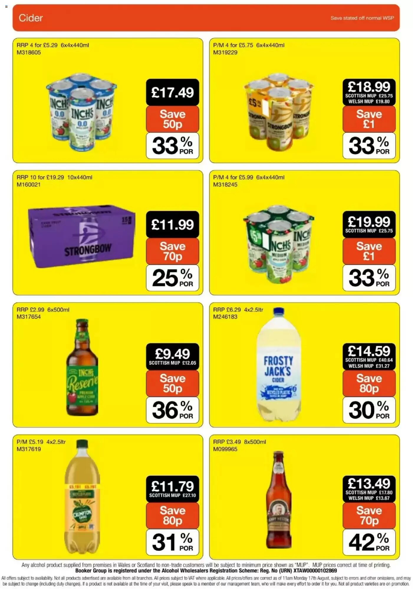 Booker Wholesale offers valid from 09/09/2026 - Page 22.
