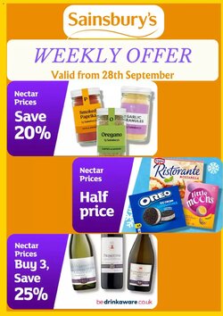 Sainsbury's offers valid from 28/09/2026