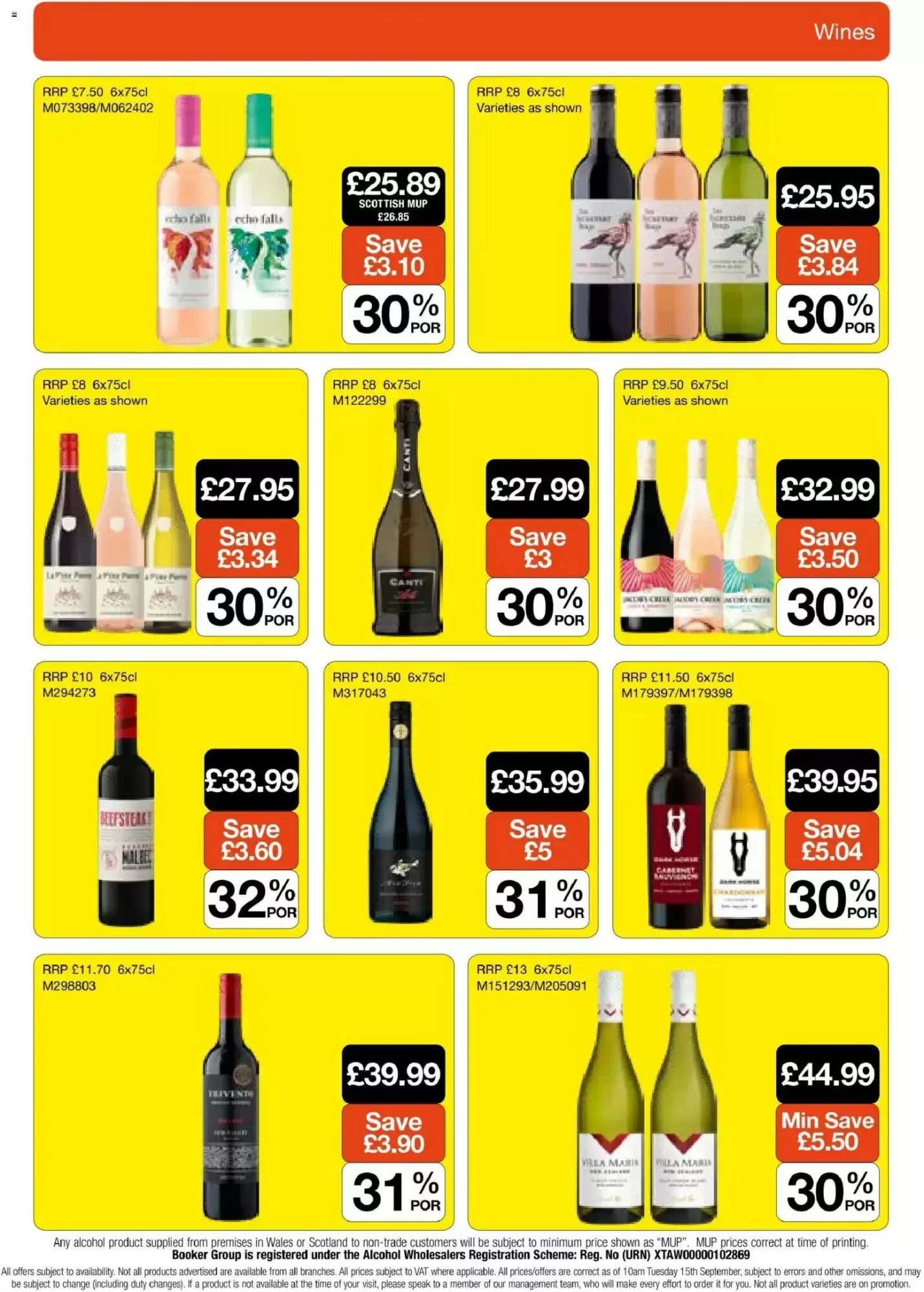 Booker Wholesale offers valid from 07/10/2026 - Page 15.